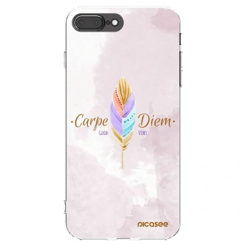 Picasee átlátszó szilikon tok az alábbi mobiltelefonokra Apple iPhone 8 Plus - Carpe Diem