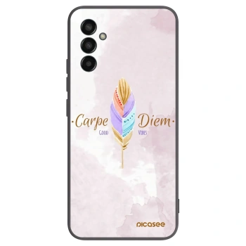 Picasee fekete szilikon tok az alábbi mobiltelefonokra Samsung Galaxy M13 M135F - Carpe Diem