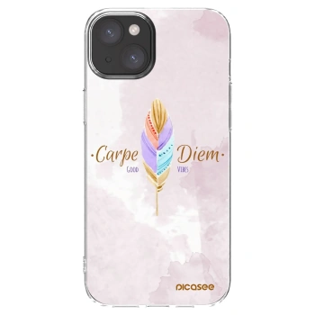 Picasee átlátszó szilikon tok az alábbi mobiltelefonokra Apple iPhone 15 Plus - Carpe Diem