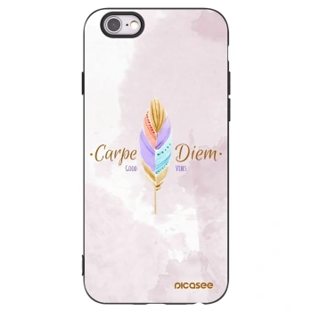 Picasee fekete szilikon tok az alábbi mobiltelefonokra Apple iPhone 6/6S - Carpe Diem