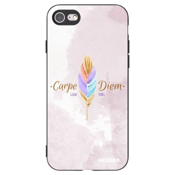 Picasee fekete szilikon tok az alábbi mobiltelefonokra Apple iPhone 7 - Carpe Diem