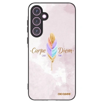 Picasee fekete szilikon tok az alábbi mobiltelefonokra Samsung Galaxy A35 5G A356B - Carpe Diem