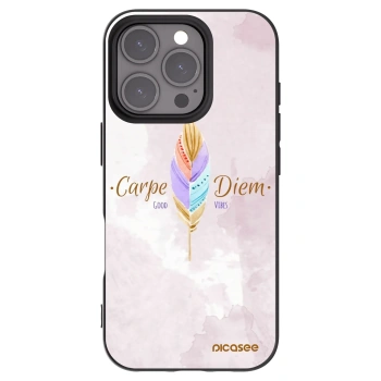 Picasee fekete szilikon tok az alábbi mobiltelefonokra Apple iPhone 16 Pro - Carpe Diem