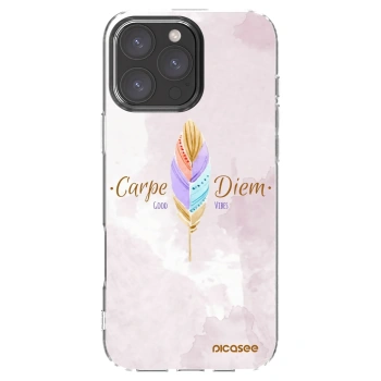 Picasee átlátszó szilikon tok az alábbi mobiltelefonokra Apple iPhone 16 Pro Max - Carpe Diem