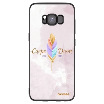 Picasee fekete szilikon tok az alábbi mobiltelefonokra Samsung Galaxy S8 G950F - Carpe Diem