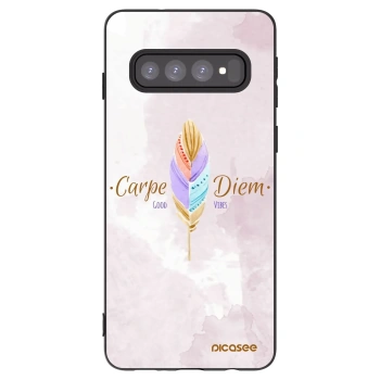Picasee fekete szilikon tok az alábbi mobiltelefonokra Samsung Galaxy S10 G973 - Carpe Diem