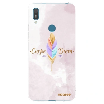 Picasee átlátszó szilikon tok az alábbi mobiltelefonokra Huawei Y7 2019 - Carpe Diem