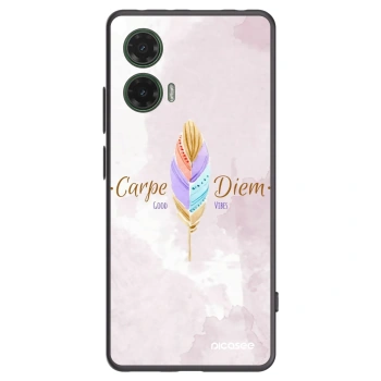 Picasee fekete szilikon tok az alábbi mobiltelefonokra Motorola Moto G35 5G - Carpe Diem