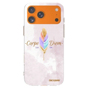 Picasee átlátszó szilikon tok az alábbi mobiltelefonokra Apple iPhone 17 Pro Max - Carpe Diem