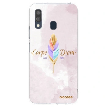 Picasee átlátszó szilikon tok az alábbi mobiltelefonokra Samsung Galaxy A40 A405F - Carpe Diem