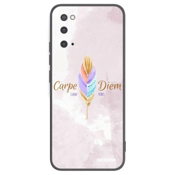 Picasee fekete szilikon tok az alábbi mobiltelefonokra Samsung Galaxy S20 G980F - Carpe Diem