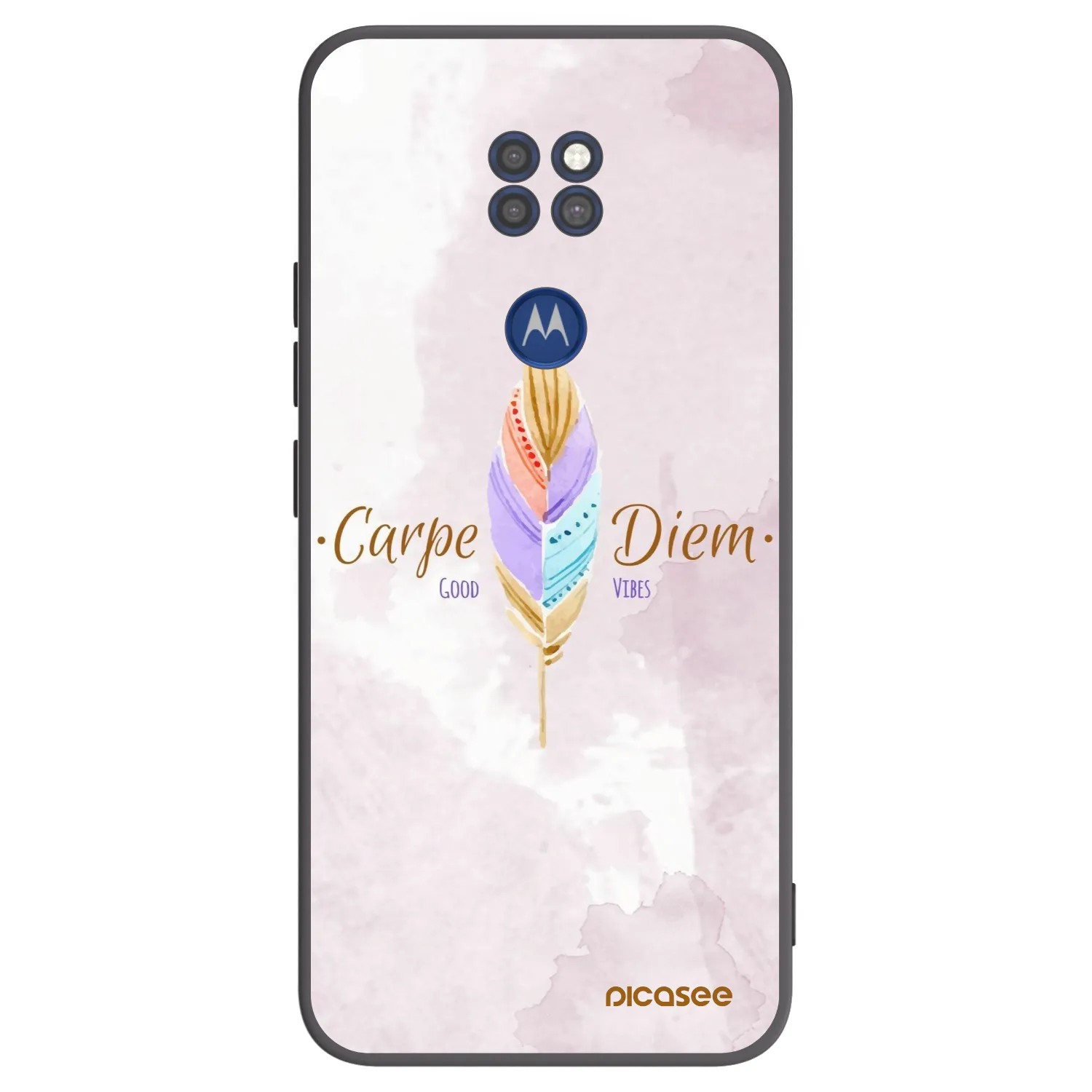 Picasee fekete szilikon tok az alábbi mobiltelefonokra Motorola Moto G9 Play - Carpe Diem