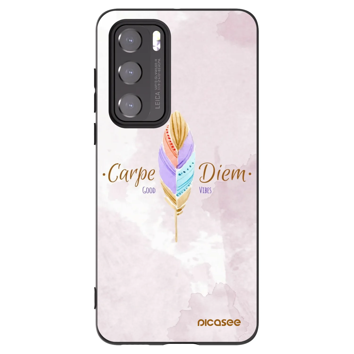 Picasee fekete szilikon tok az alábbi mobiltelefonokra Huawei P40 - Carpe Diem