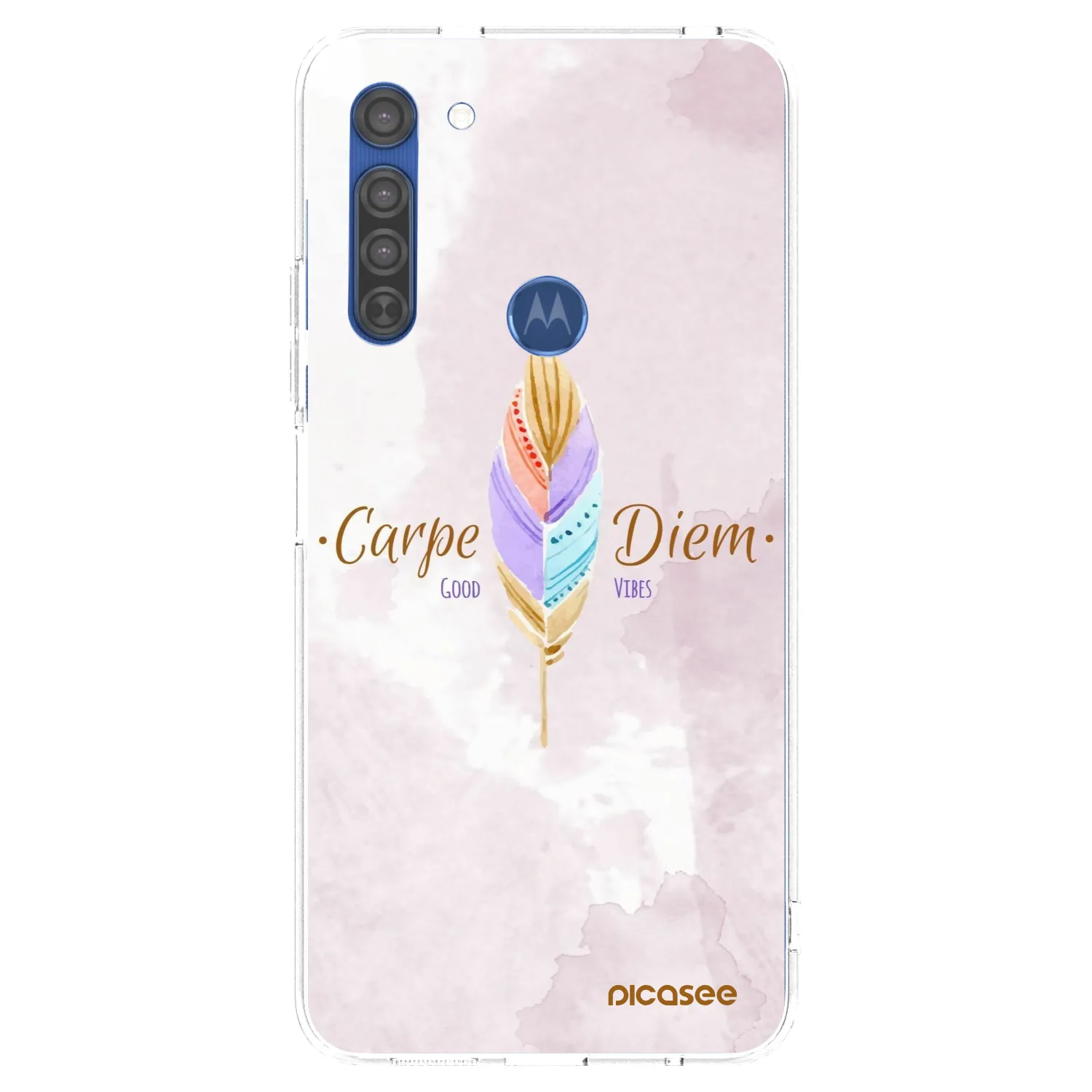 Picasee átlátszó szilikon tok az alábbi mobiltelefonokra Motorola Moto G8 - Carpe Diem