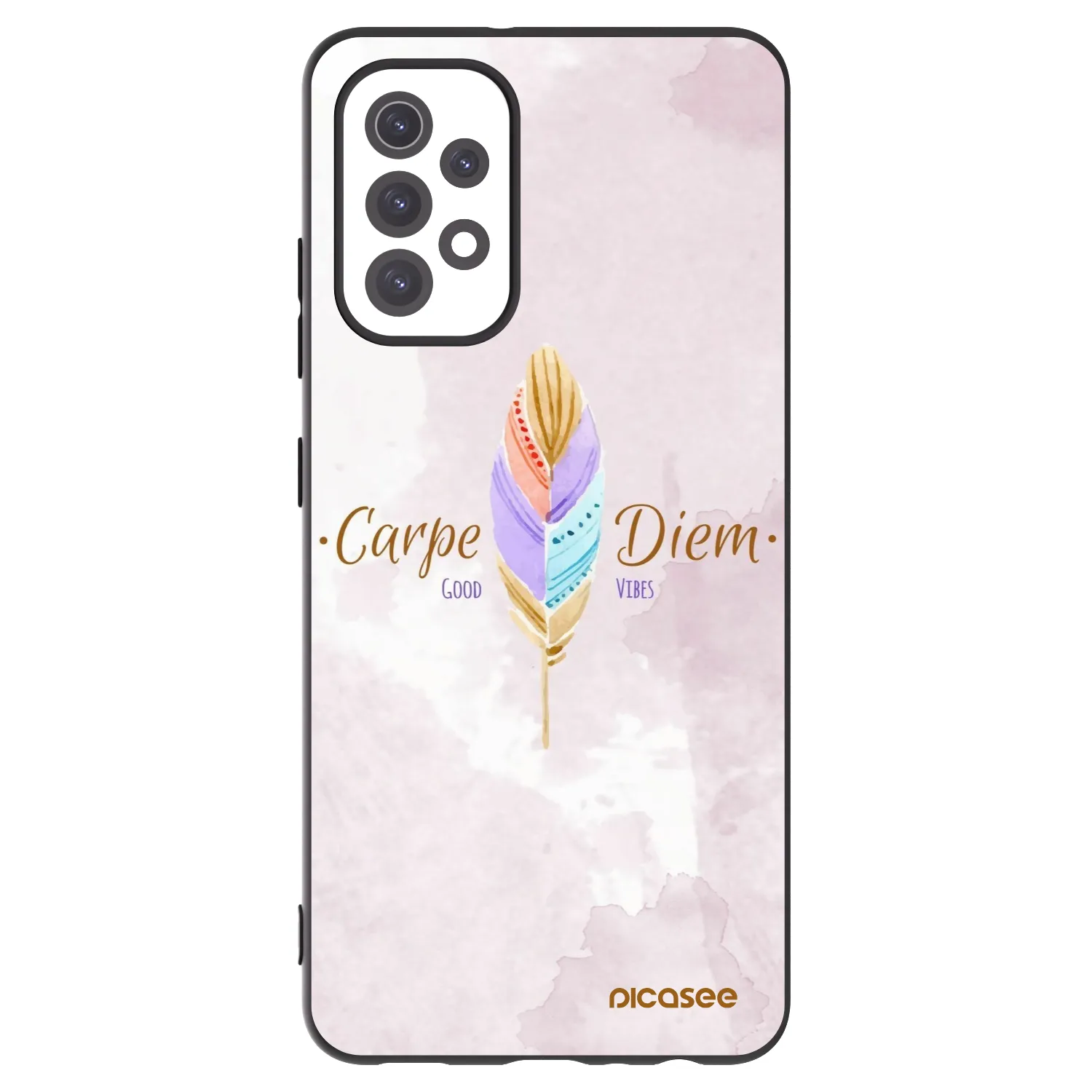 Picasee fekete szilikon tok az alábbi mobiltelefonokra Samsung Galaxy A32 5G A326B - Carpe Diem