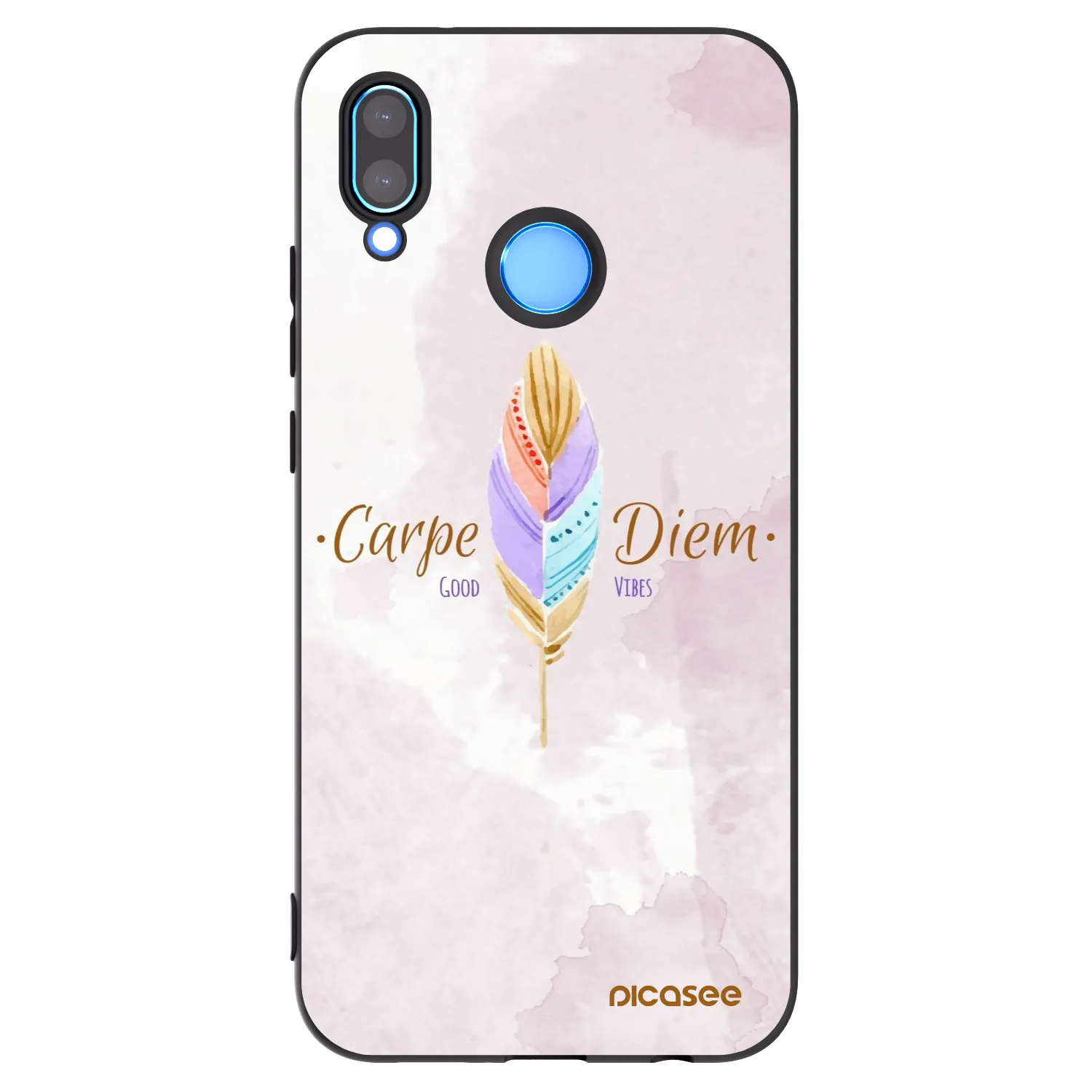 Picasee fekete szilikon tok az alábbi mobiltelefonokra Huawei P20 Lite - Carpe Diem