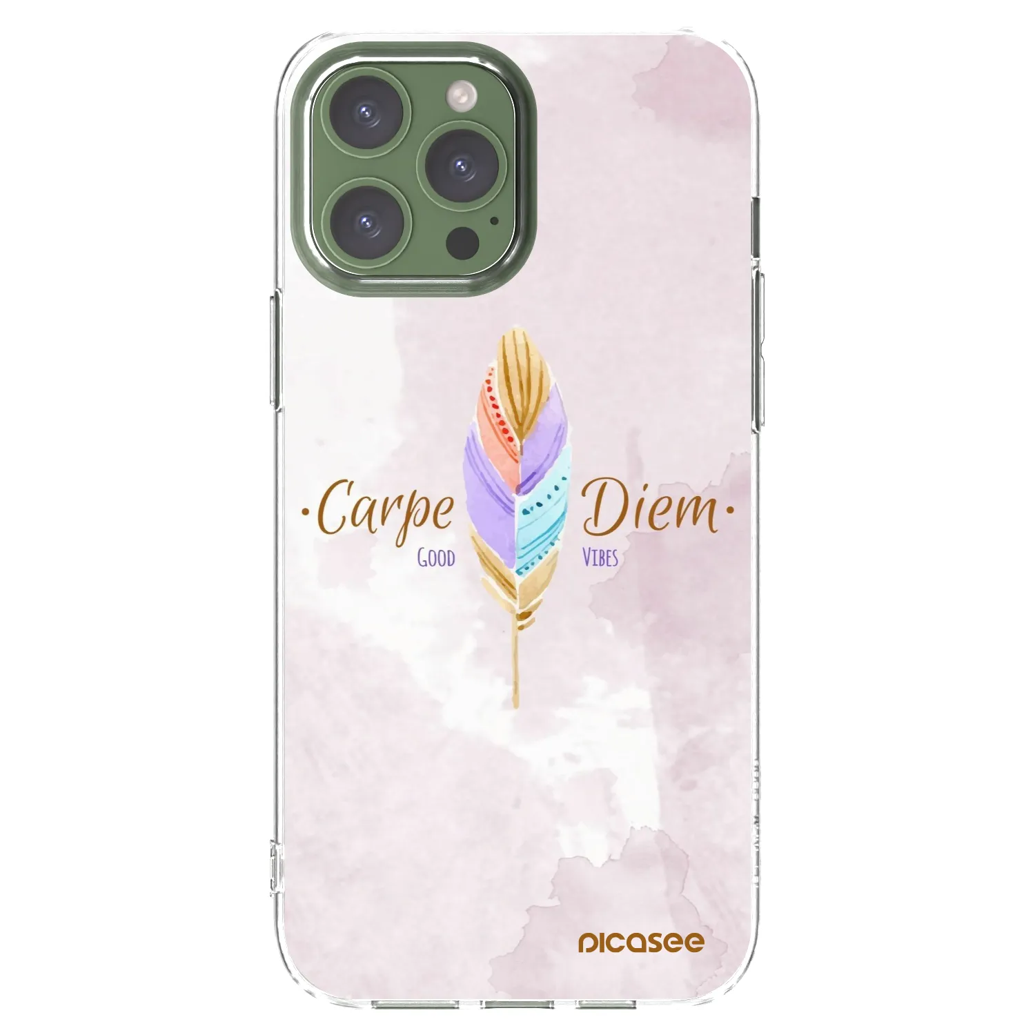 Picasee átlátszó szilikon tok az alábbi mobiltelefonokra Apple iPhone 13 Pro Max - Carpe Diem