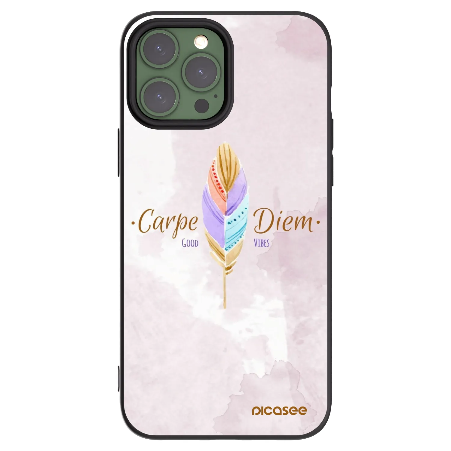 Picasee fekete szilikon tok az alábbi mobiltelefonokra Apple iPhone 13 Pro Max - Carpe Diem