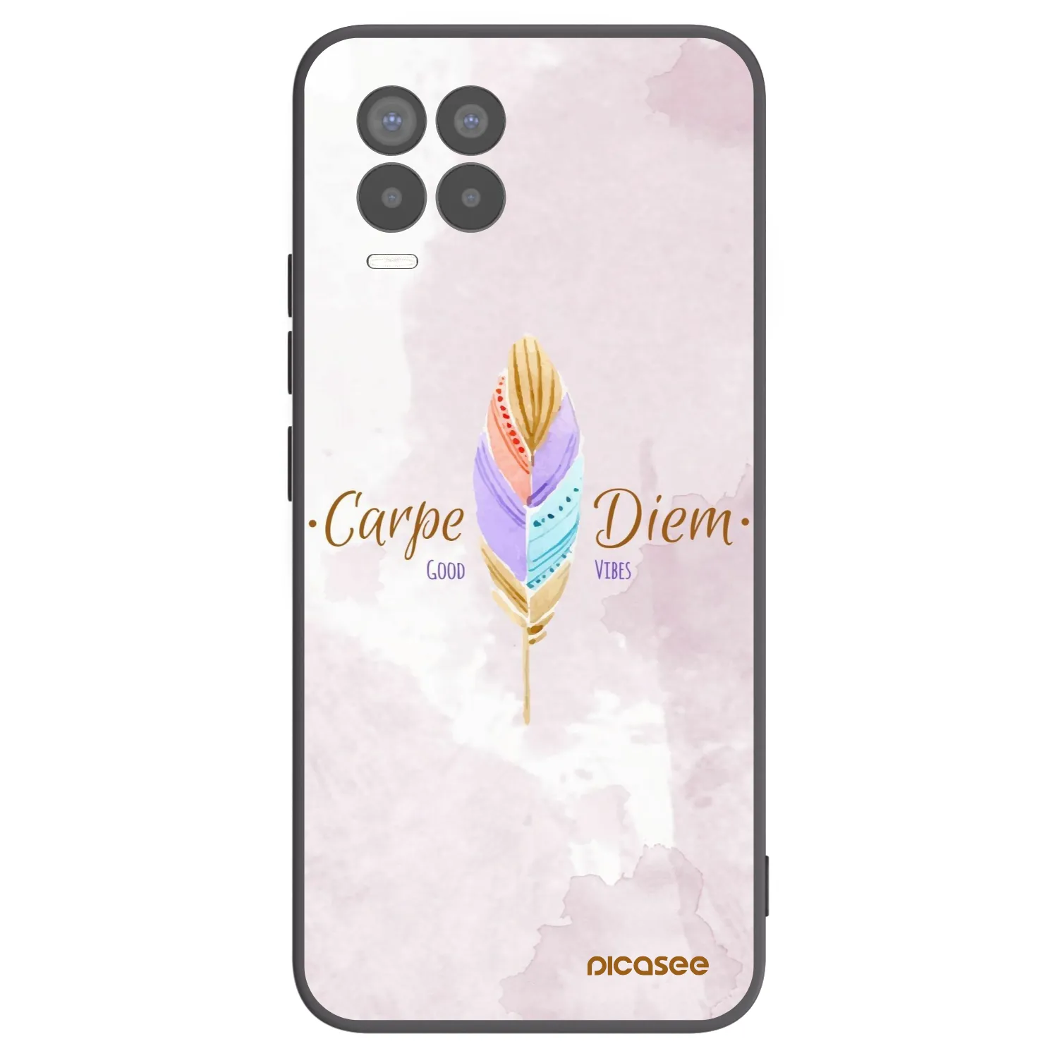 Picasee fekete szilikon tok az alábbi mobiltelefonokra Realme 8 4G - Carpe Diem