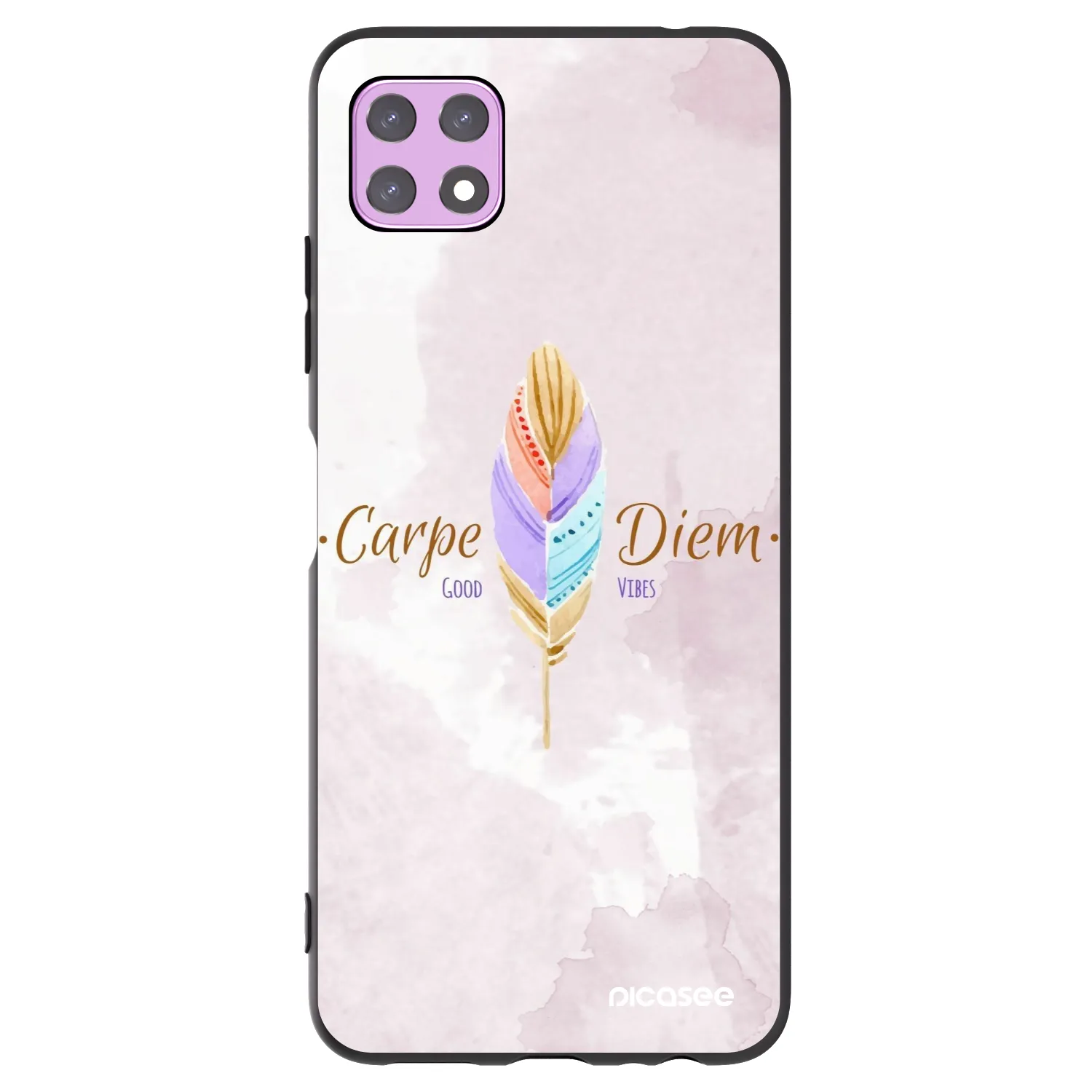 Picasee fekete szilikon tok az alábbi mobiltelefonokra Samsung Galaxy A22 A226B 5G - Carpe Diem