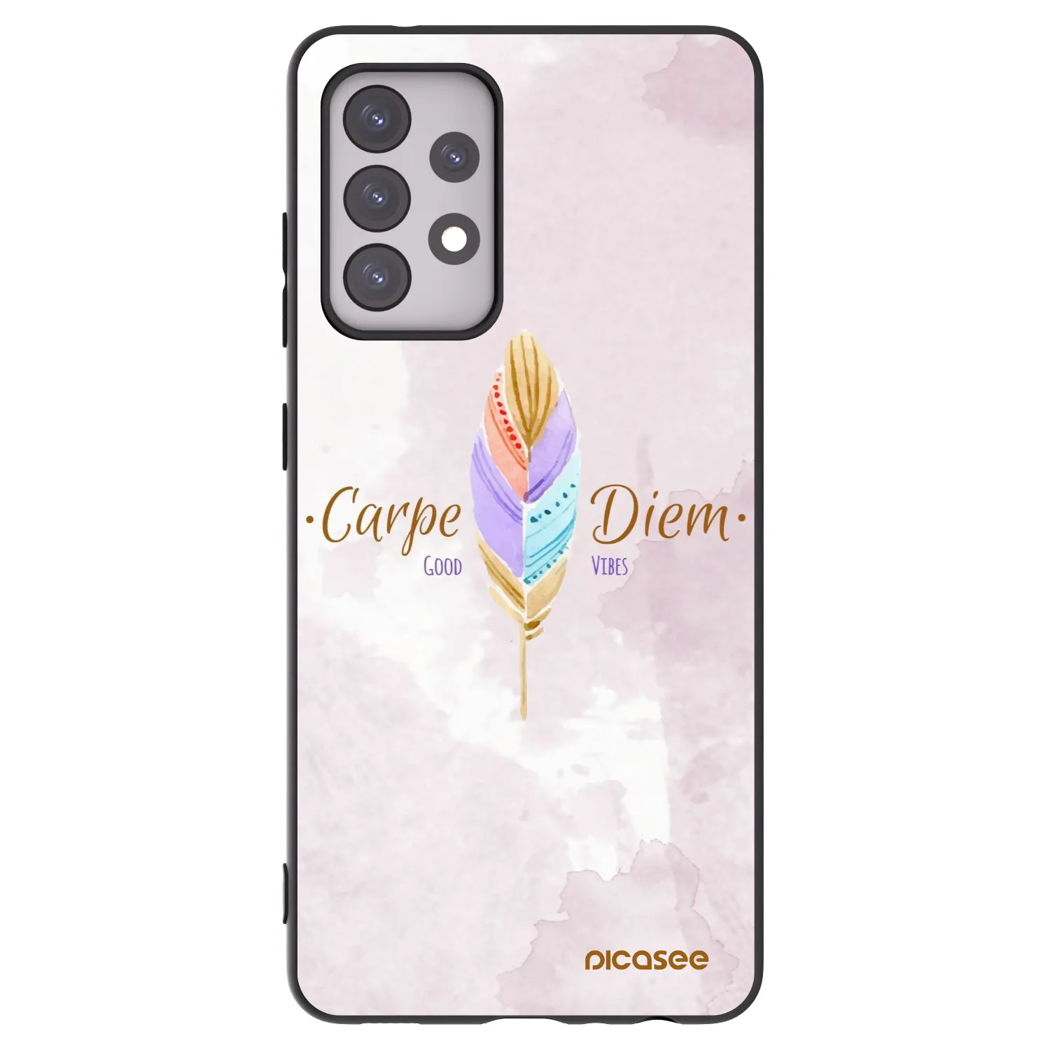 Picasee fekete szilikon tok az alábbi mobiltelefonokra Samsung Galaxy A52s 5G A528B - Carpe Diem