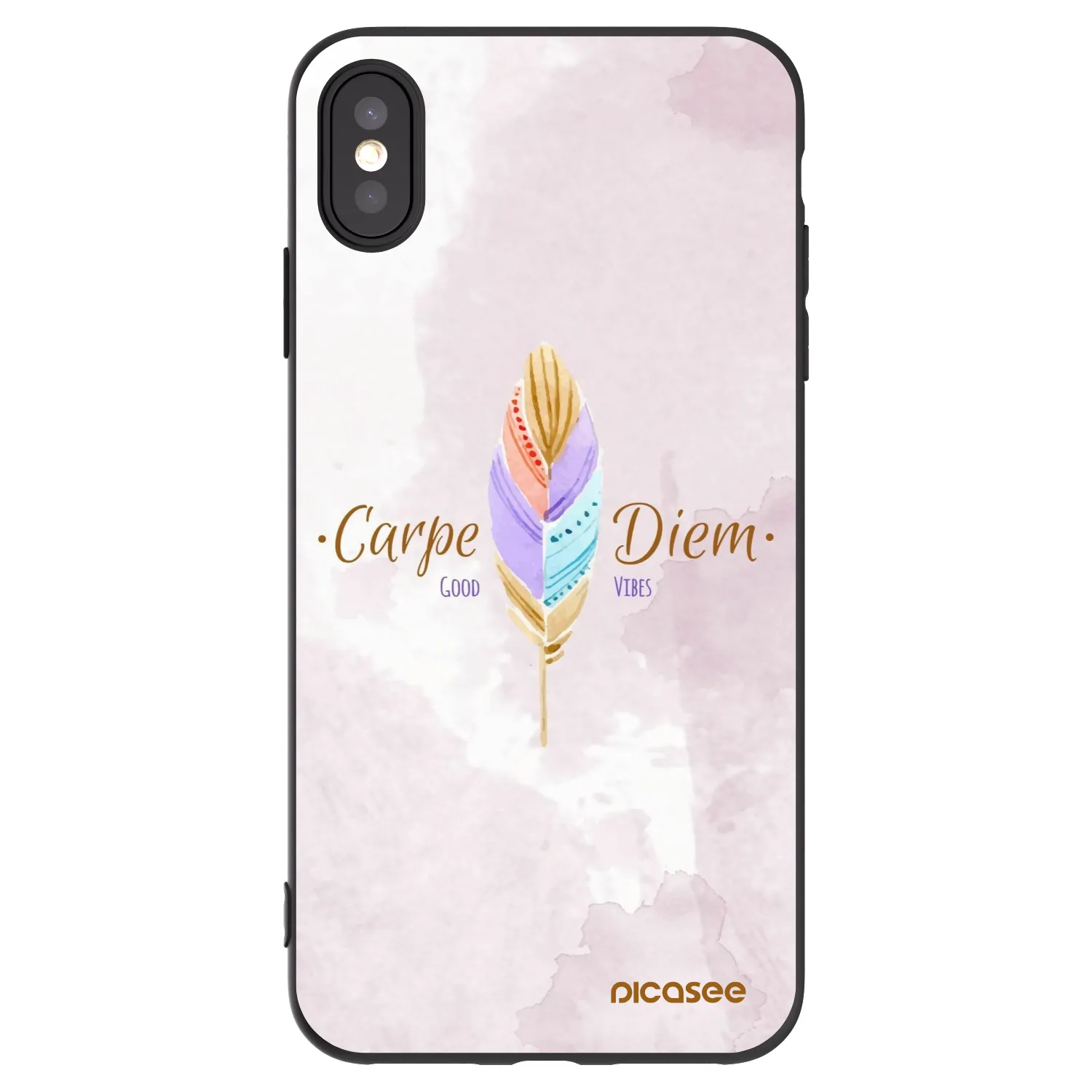 Picasee fekete szilikon tok az alábbi mobiltelefonokra Apple iPhone XS Max - Carpe Diem
