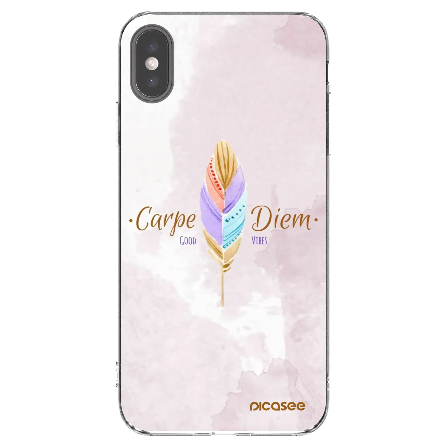 Picasee átlátszó szilikon tok az alábbi mobiltelefonokra Apple iPhone XS Max - Carpe Diem