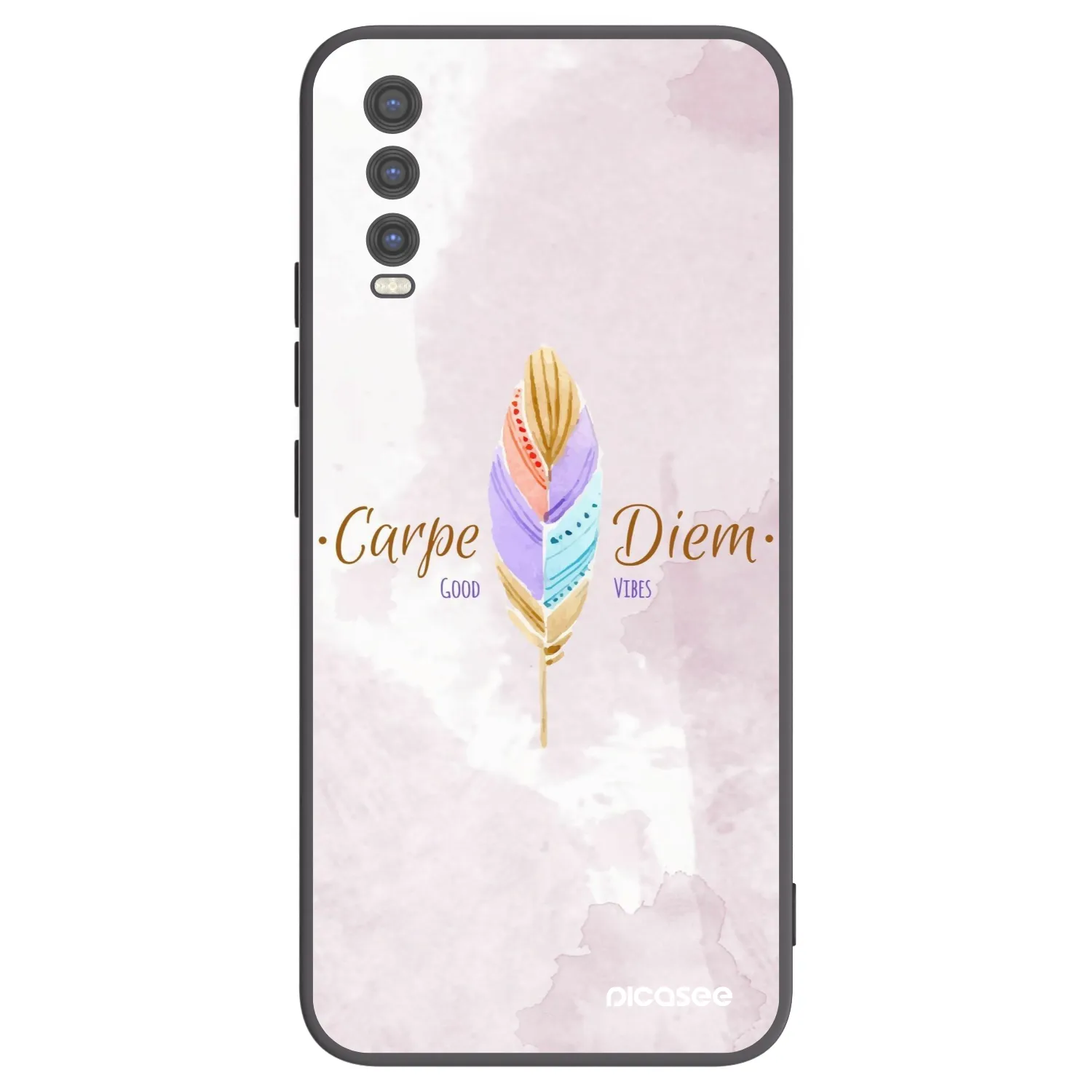 Picasee fekete szilikon tok az alábbi mobiltelefonokra Vivo Y20s - Carpe Diem