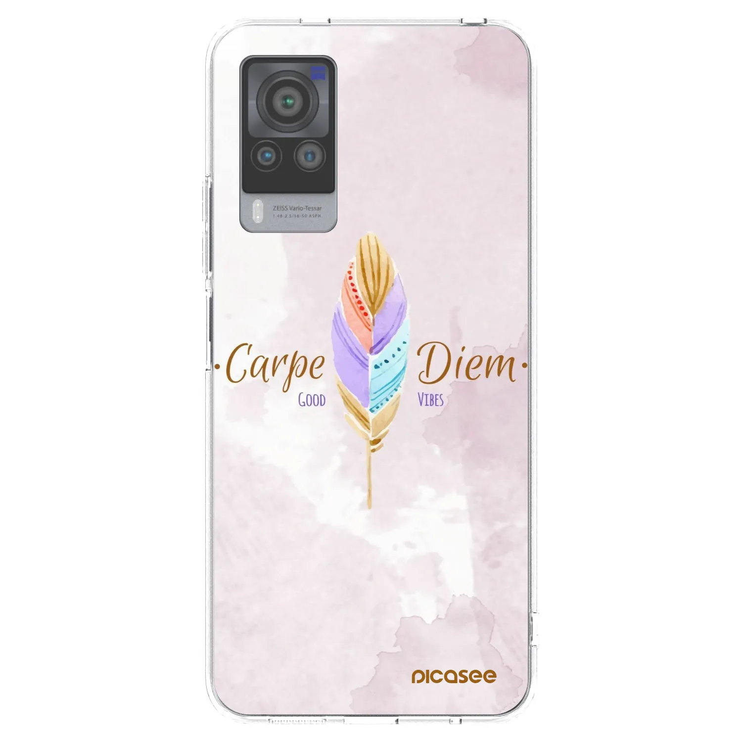 Picasee átlátszó szilikon tok az alábbi mobiltelefonokra Vivo X60 Pro 5G - Carpe Diem