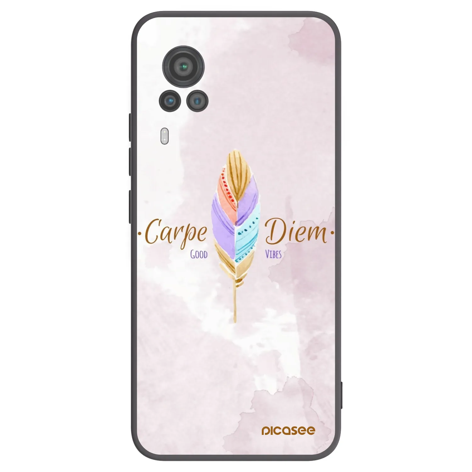 Picasee fekete szilikon tok az alábbi mobiltelefonokra Vivo X60 Pro 5G - Carpe Diem