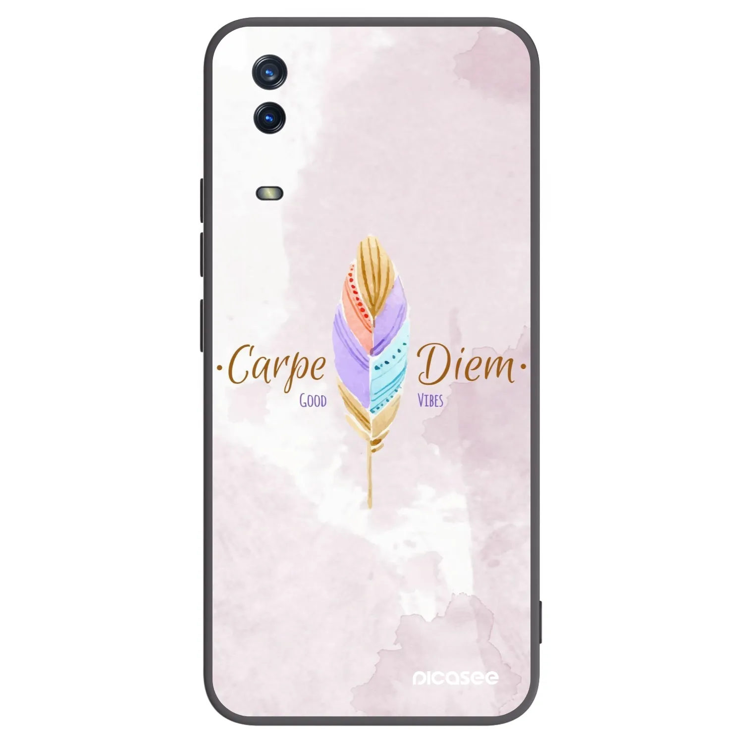 Picasee fekete szilikon tok az alábbi mobiltelefonokra Vivo Y11s - Carpe Diem