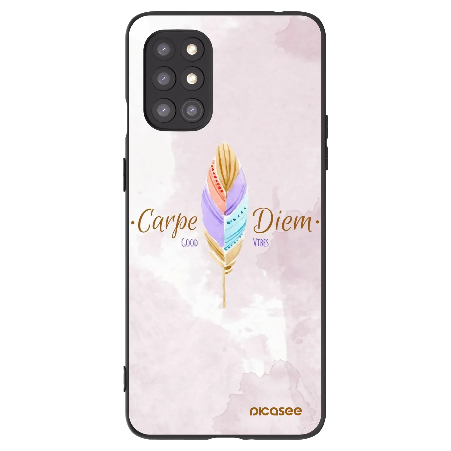 Picasee fekete szilikon tok az alábbi mobiltelefonokra OnePlus 8T - Carpe Diem
