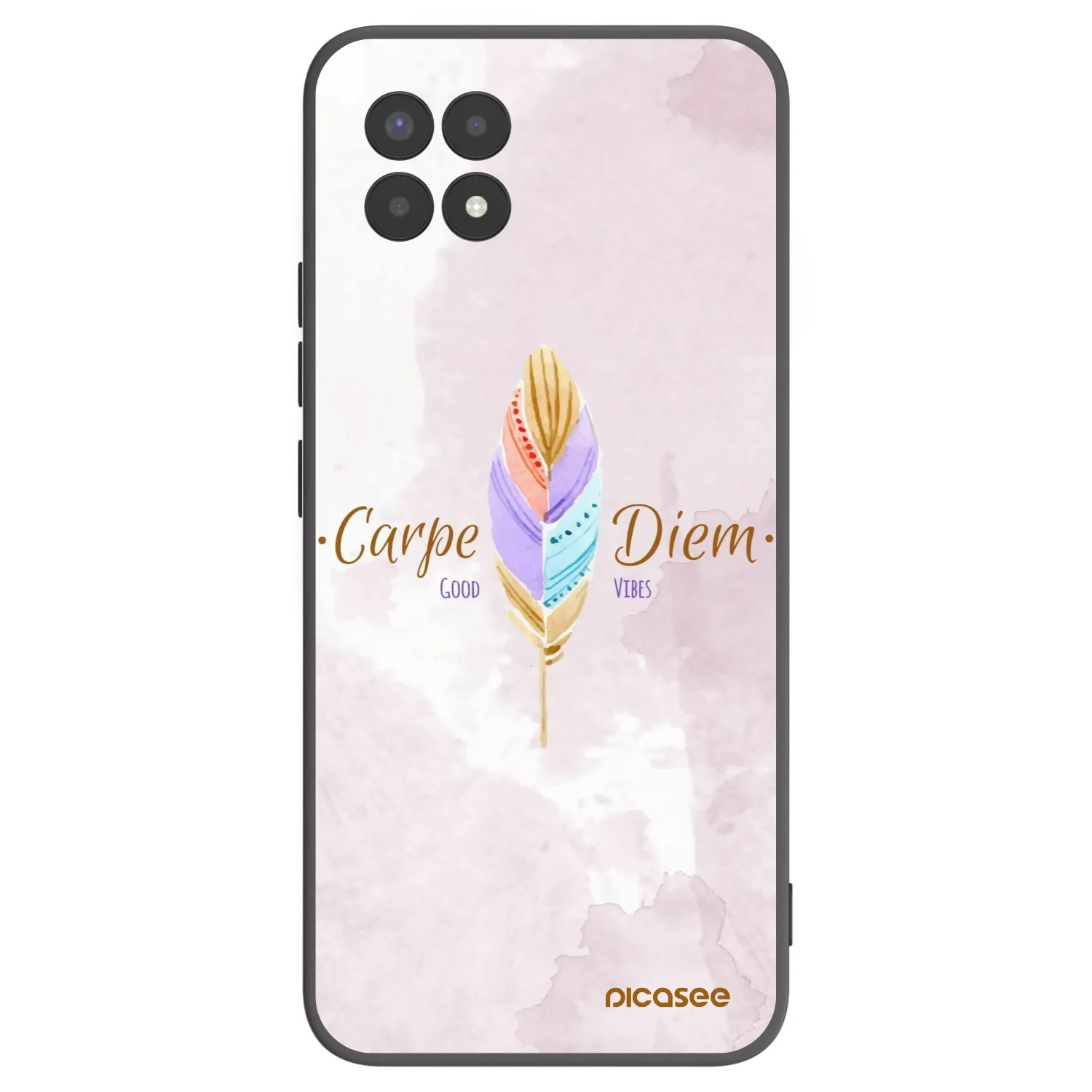 Picasee fekete szilikon tok az alábbi mobiltelefonokra Realme 8i - Carpe Diem