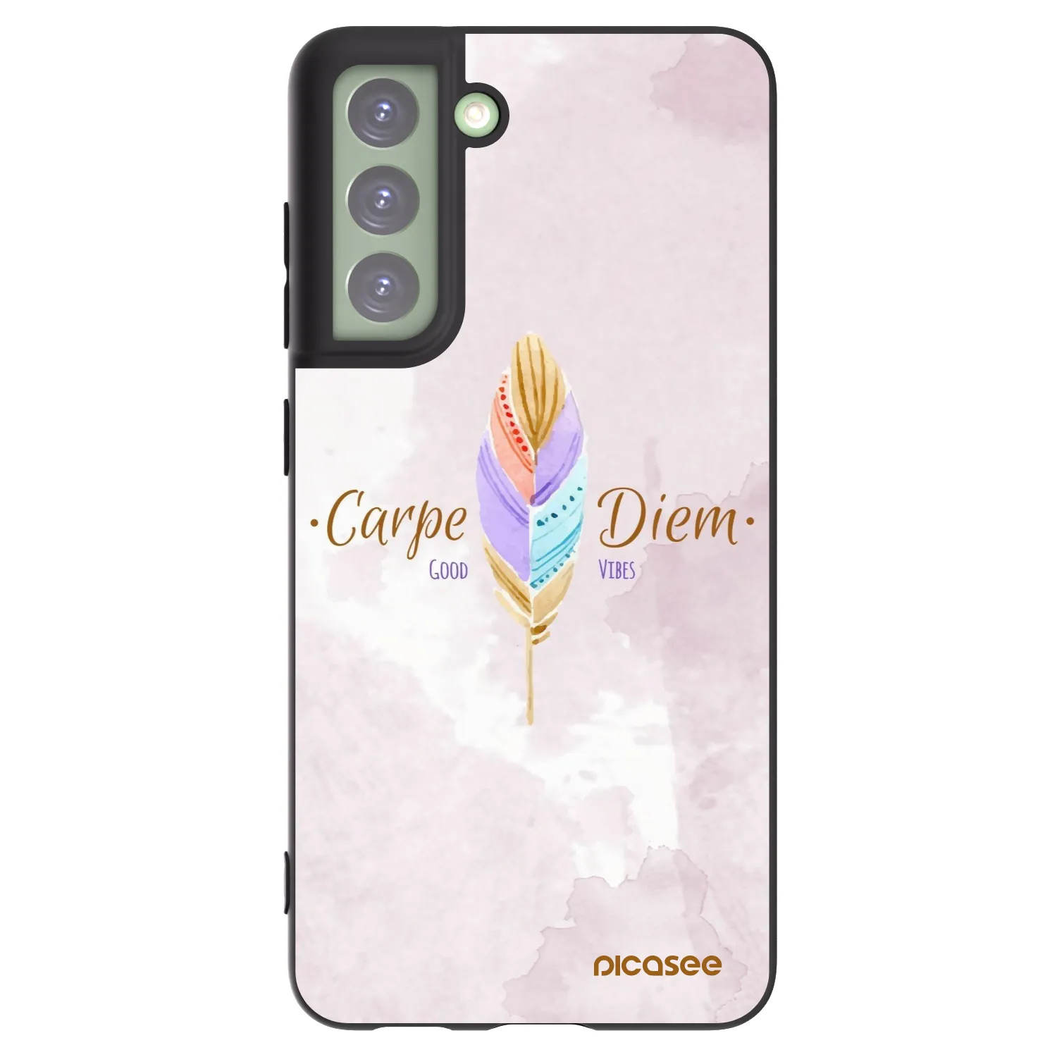 Picasee fekete szilikon tok az alábbi mobiltelefonokra Samsung Galaxy S21 FE 5G - Carpe Diem