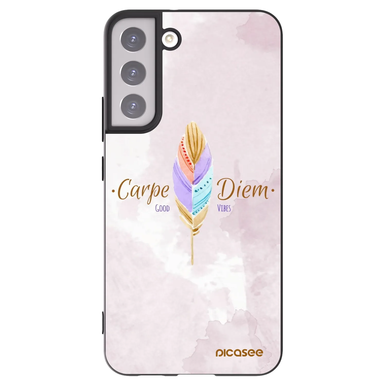 Picasee fekete szilikon tok az alábbi mobiltelefonokra Samsung Galaxy S22+ 5G - Carpe Diem