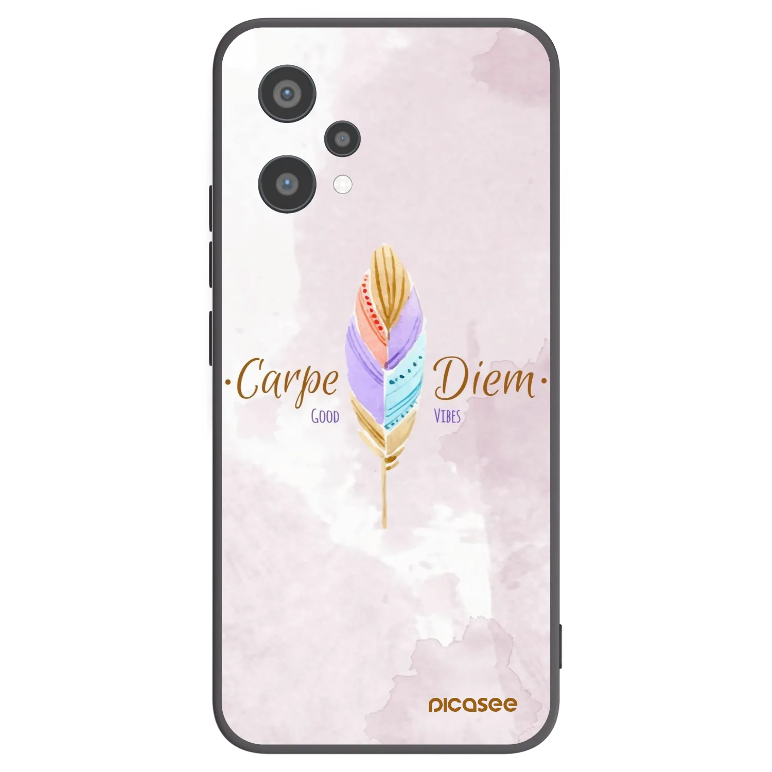 Picasee fekete szilikon tok az alábbi mobiltelefonokra Realme 9 Pro 5G - Carpe Diem