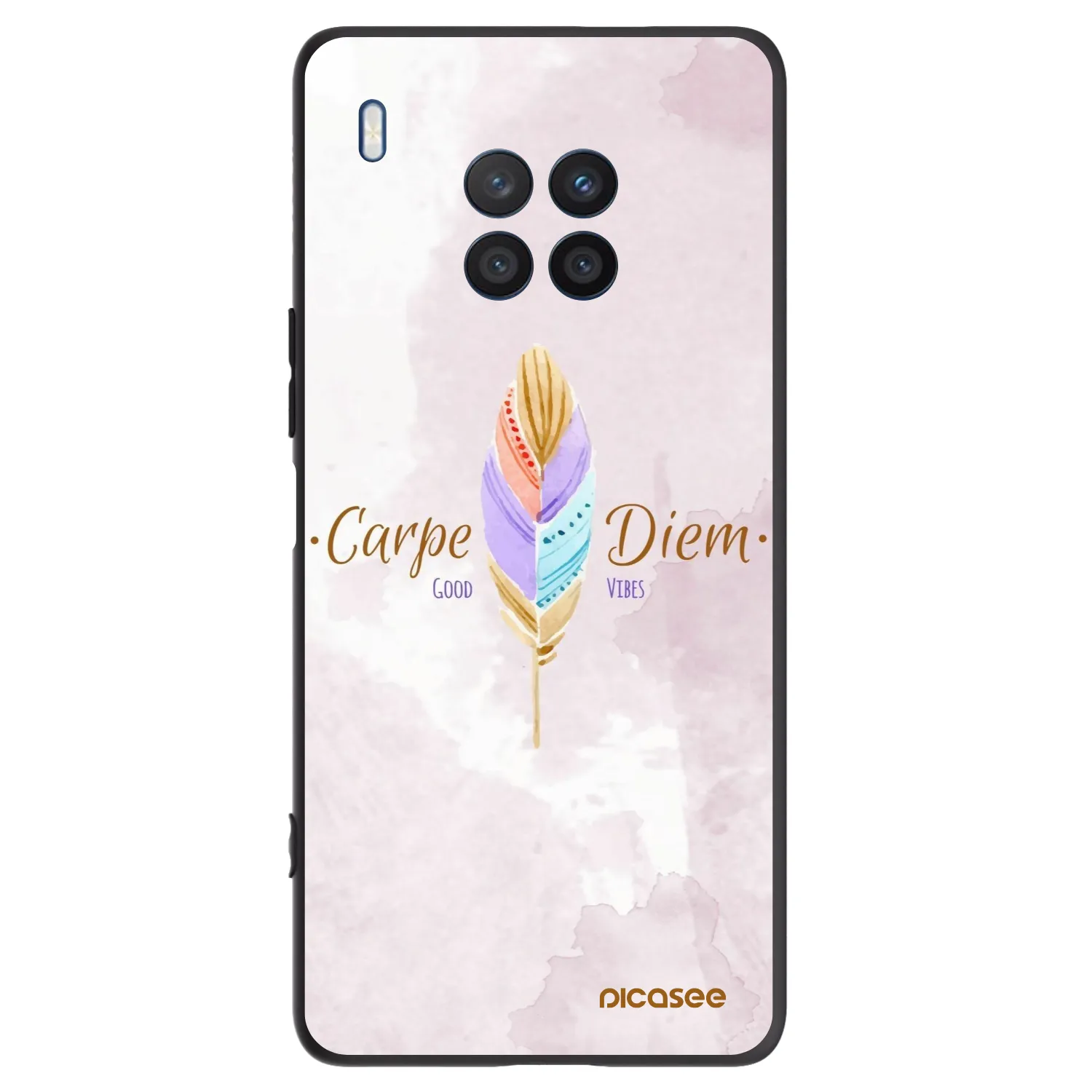 Picasee fekete szilikon tok az alábbi mobiltelefonokra Honor 50 Lite - Carpe Diem