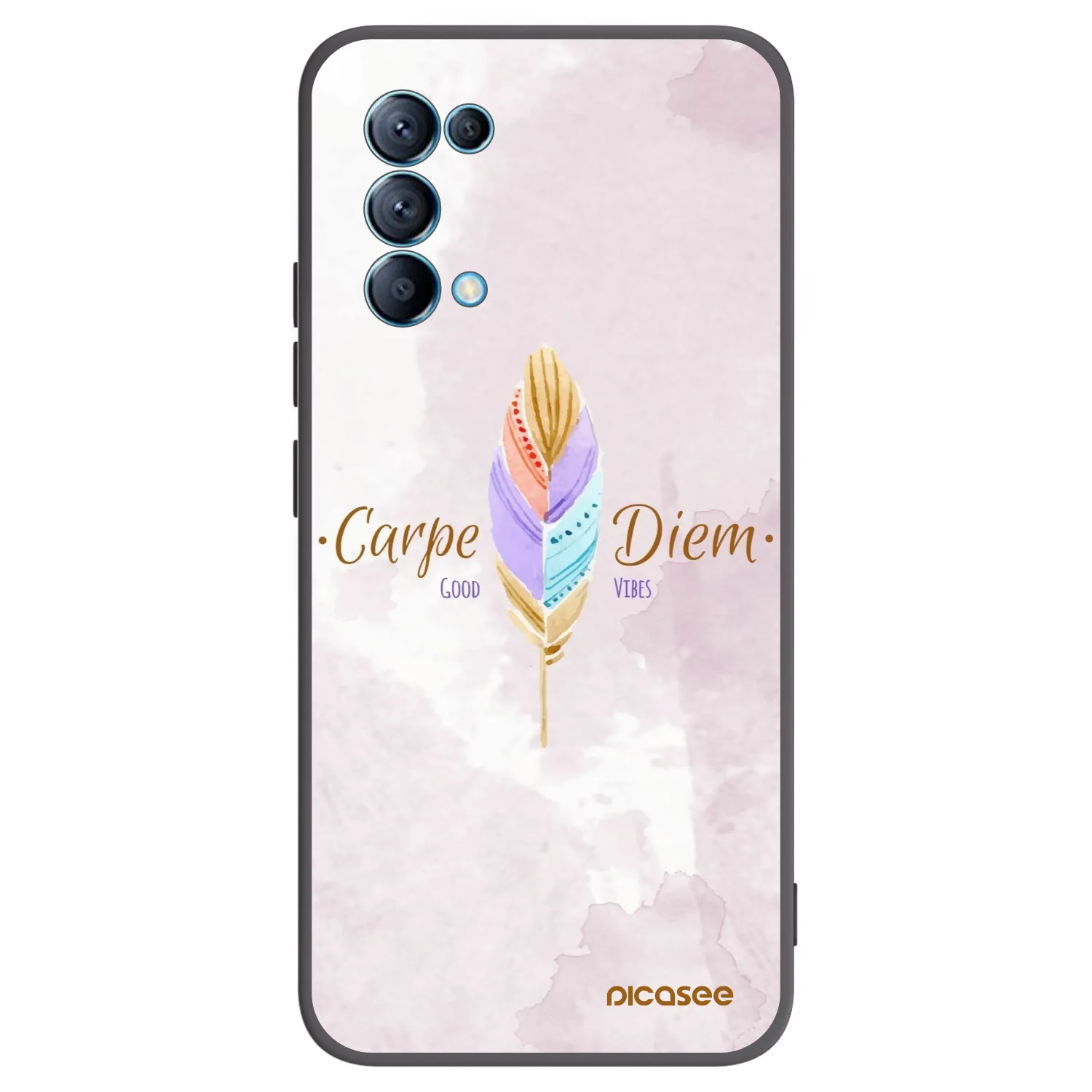 Picasee fekete szilikon tok az alábbi mobiltelefonokra OPPO Reno 5 5G - Carpe Diem