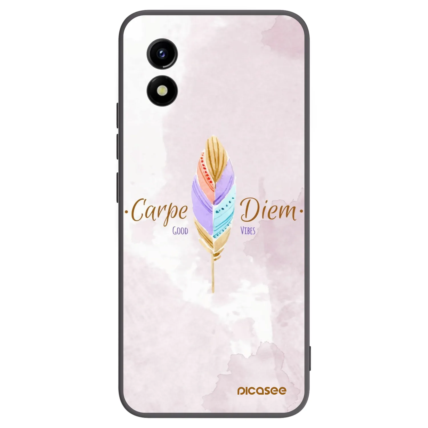 Picasee fekete szilikon tok az alábbi mobiltelefonokra Vivo Y01 - Carpe Diem