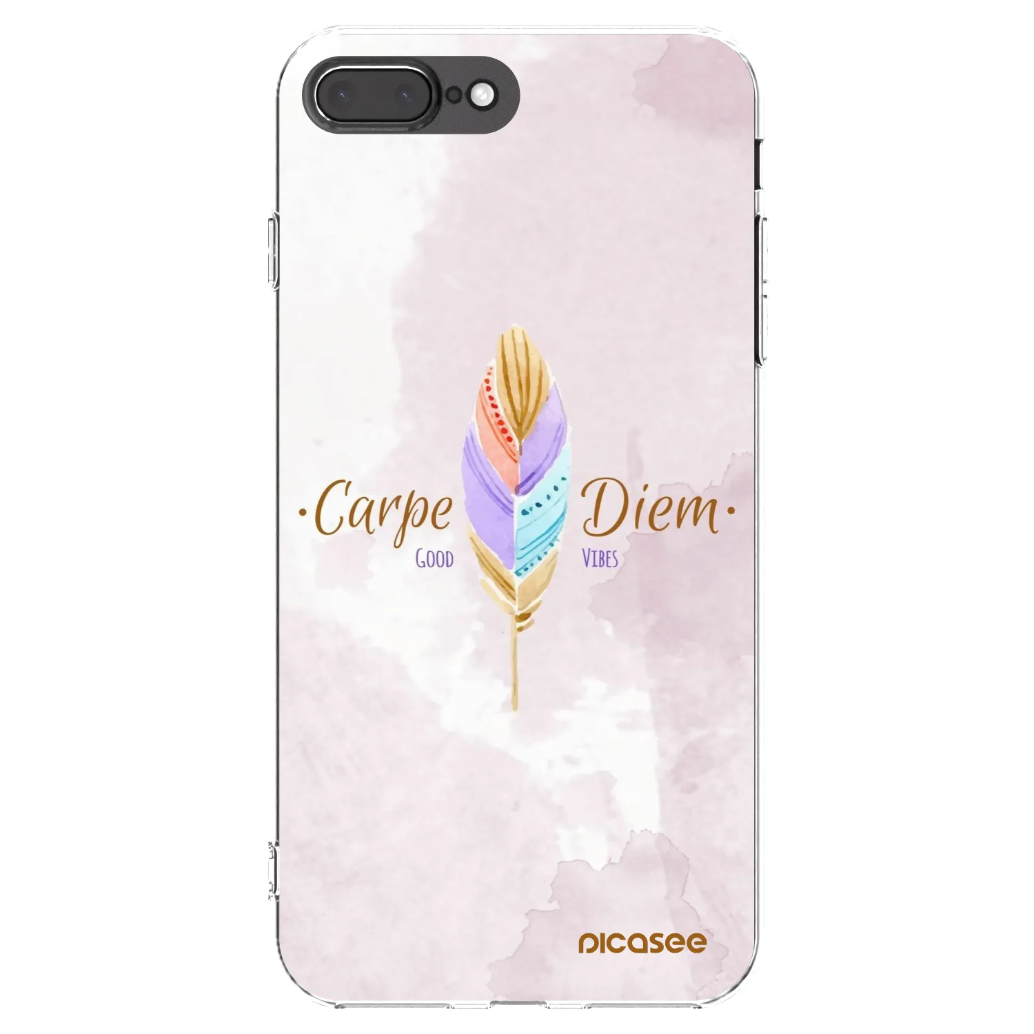 Picasee átlátszó szilikon tok az alábbi mobiltelefonokra Apple iPhone 8 Plus - Carpe Diem