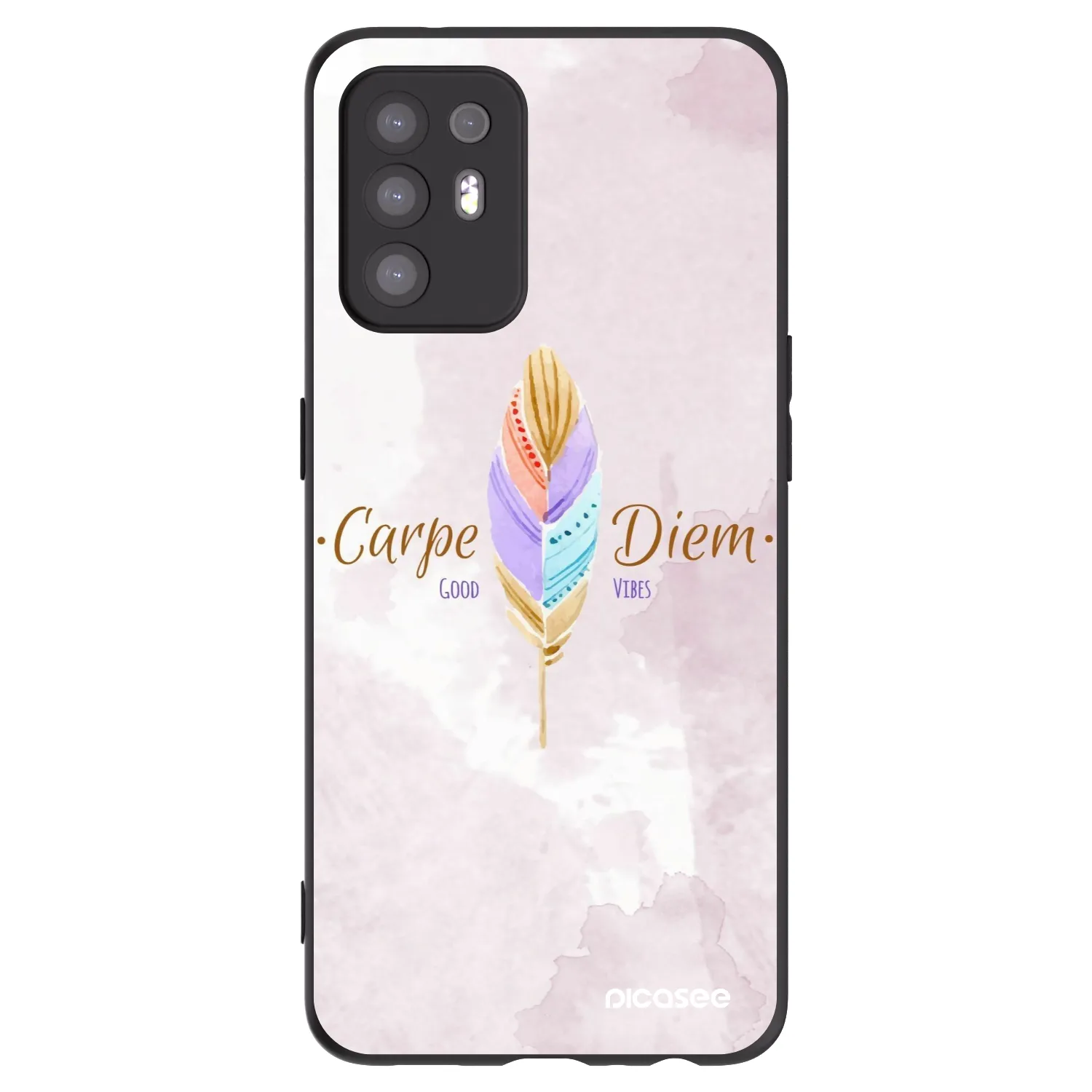 Picasee fekete szilikon tok az alábbi mobiltelefonokra OPPO A94 5G - Carpe Diem