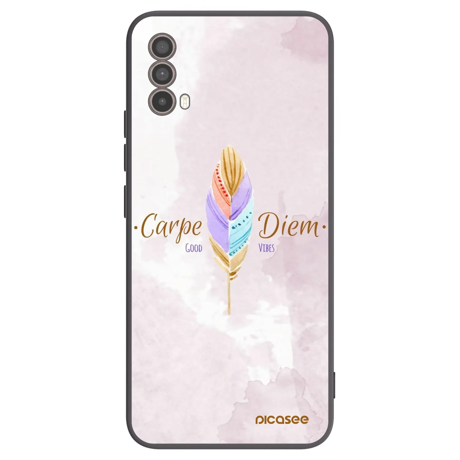 Picasee fekete szilikon tok az alábbi mobiltelefonokra Motorola Moto E40 - Carpe Diem