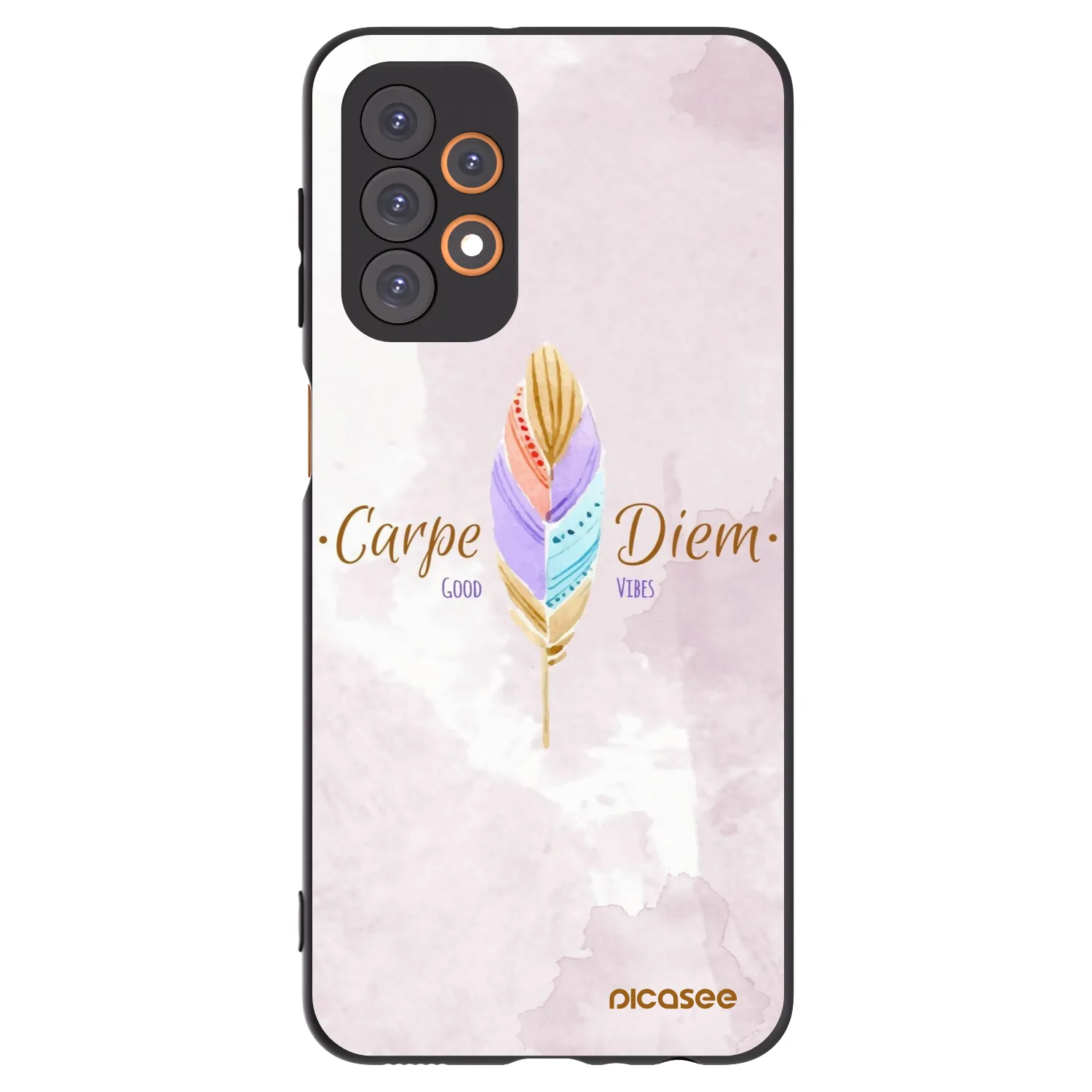 Picasee fekete szilikon tok az alábbi mobiltelefonokra Samsung Galaxy A23 A236B 5G - Carpe Diem