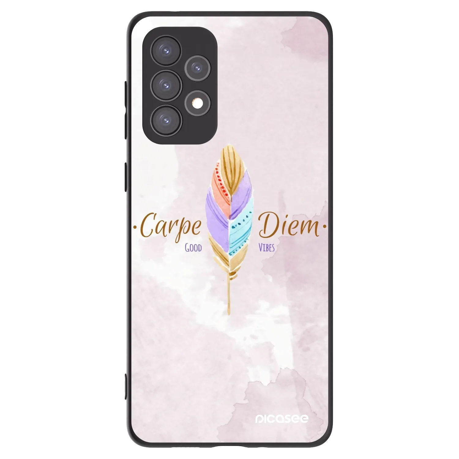 Picasee fekete szilikon tok az alábbi mobiltelefonokra Samsung Galaxy A73 5G - Carpe Diem