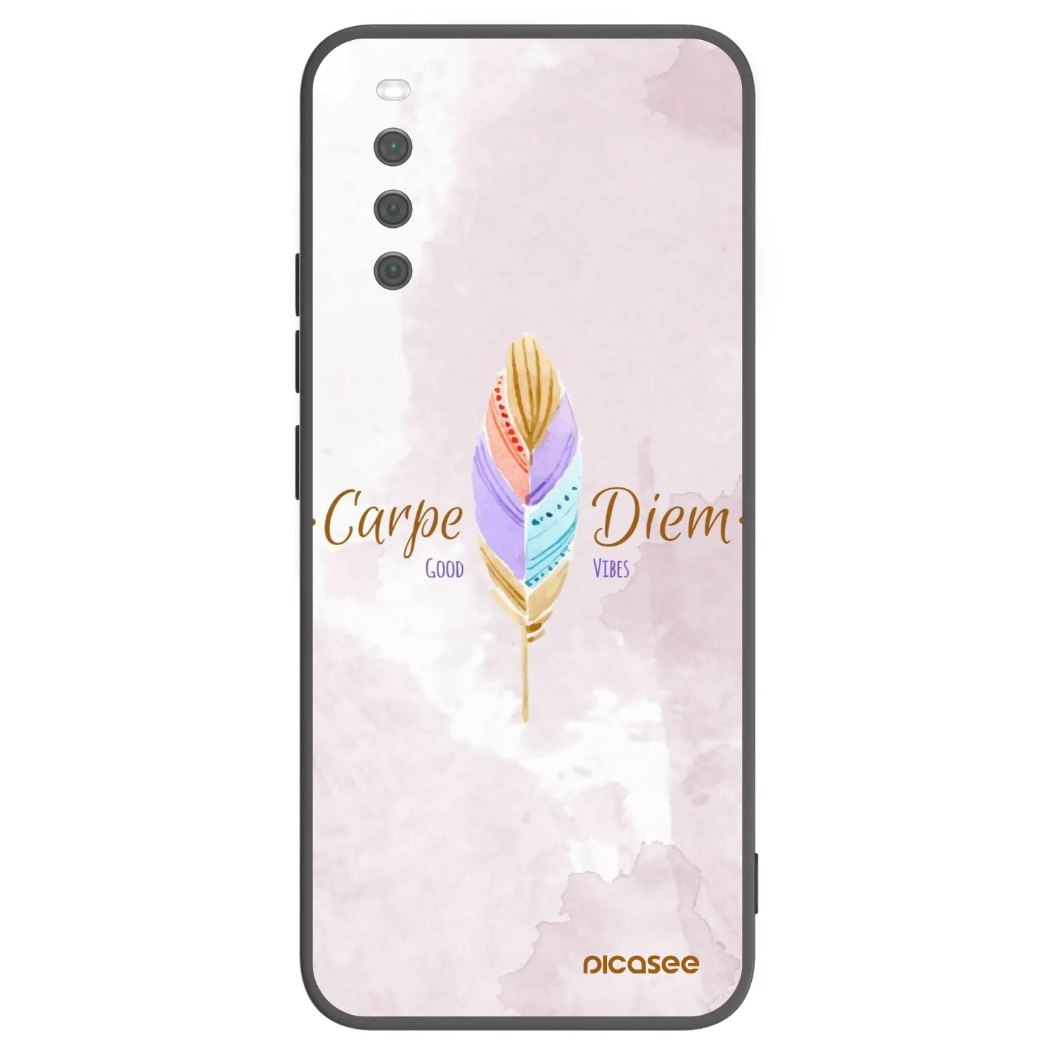 Picasee fekete szilikon tok az alábbi mobiltelefonokra Sony Xperia 10 III - Carpe Diem