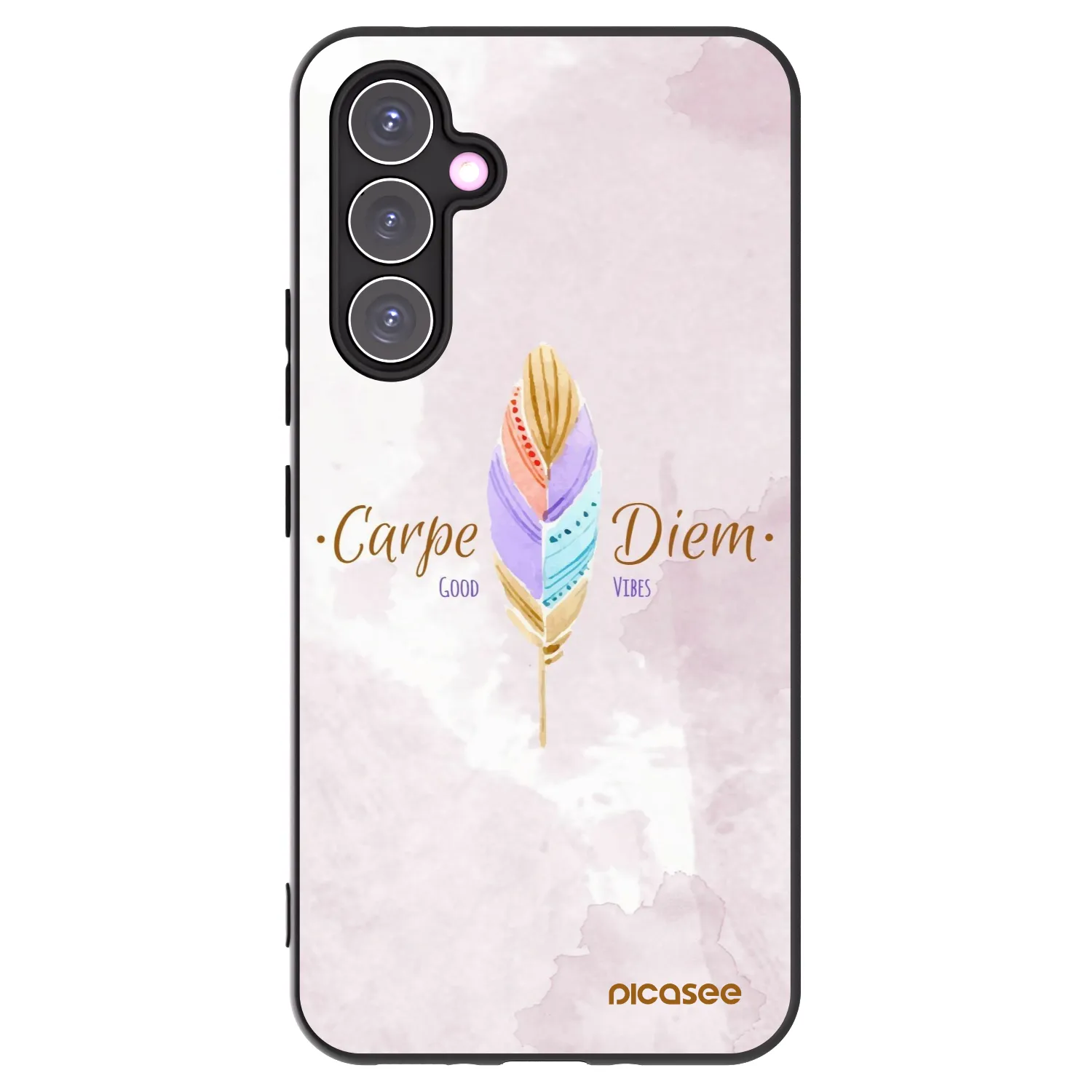 Picasee fekete szilikon tok az alábbi mobiltelefonokra Samsung Galaxy A54 5G A546B - Carpe Diem
