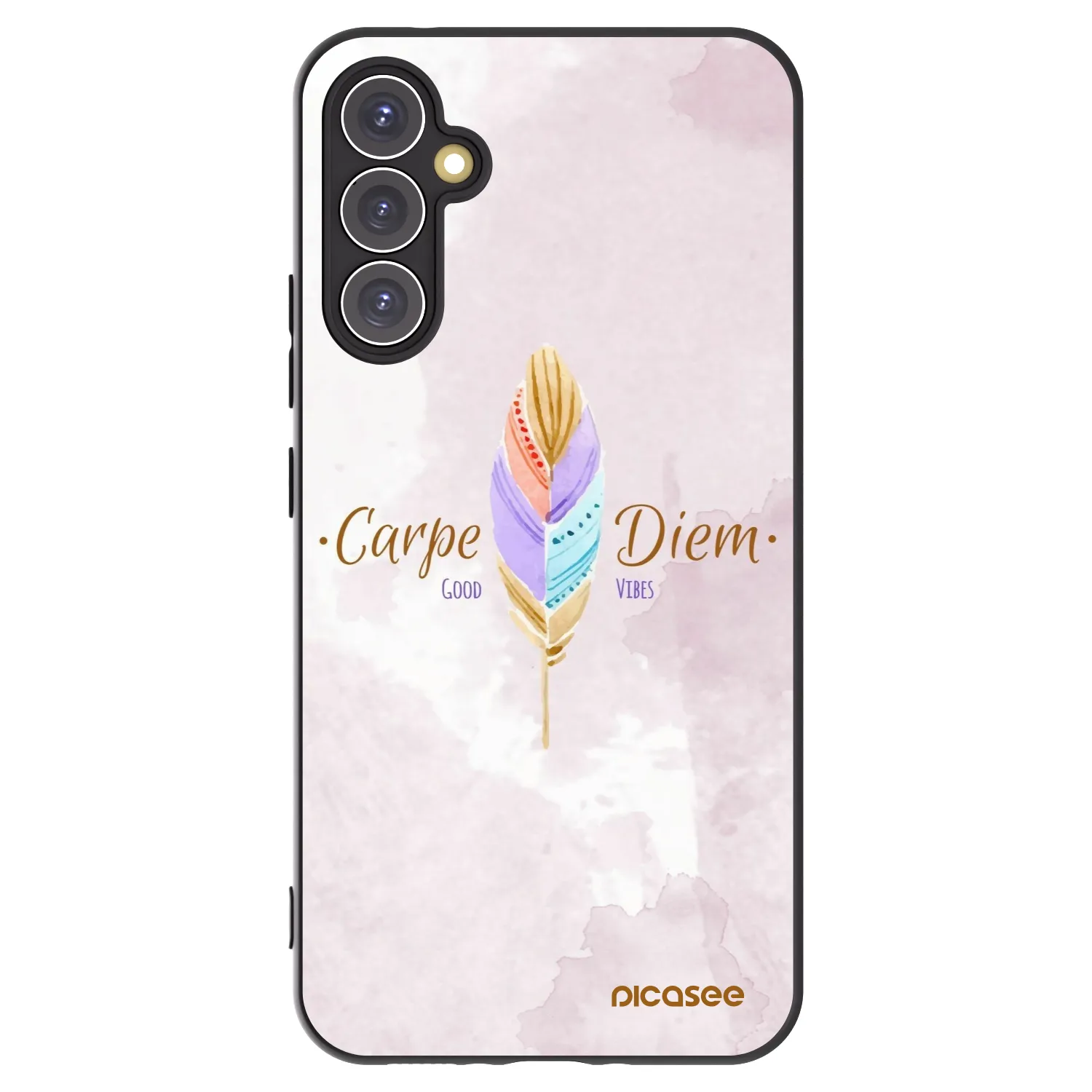 Picasee fekete szilikon tok az alábbi mobiltelefonokra Samsung Galaxy A34 5G A346B - Carpe Diem