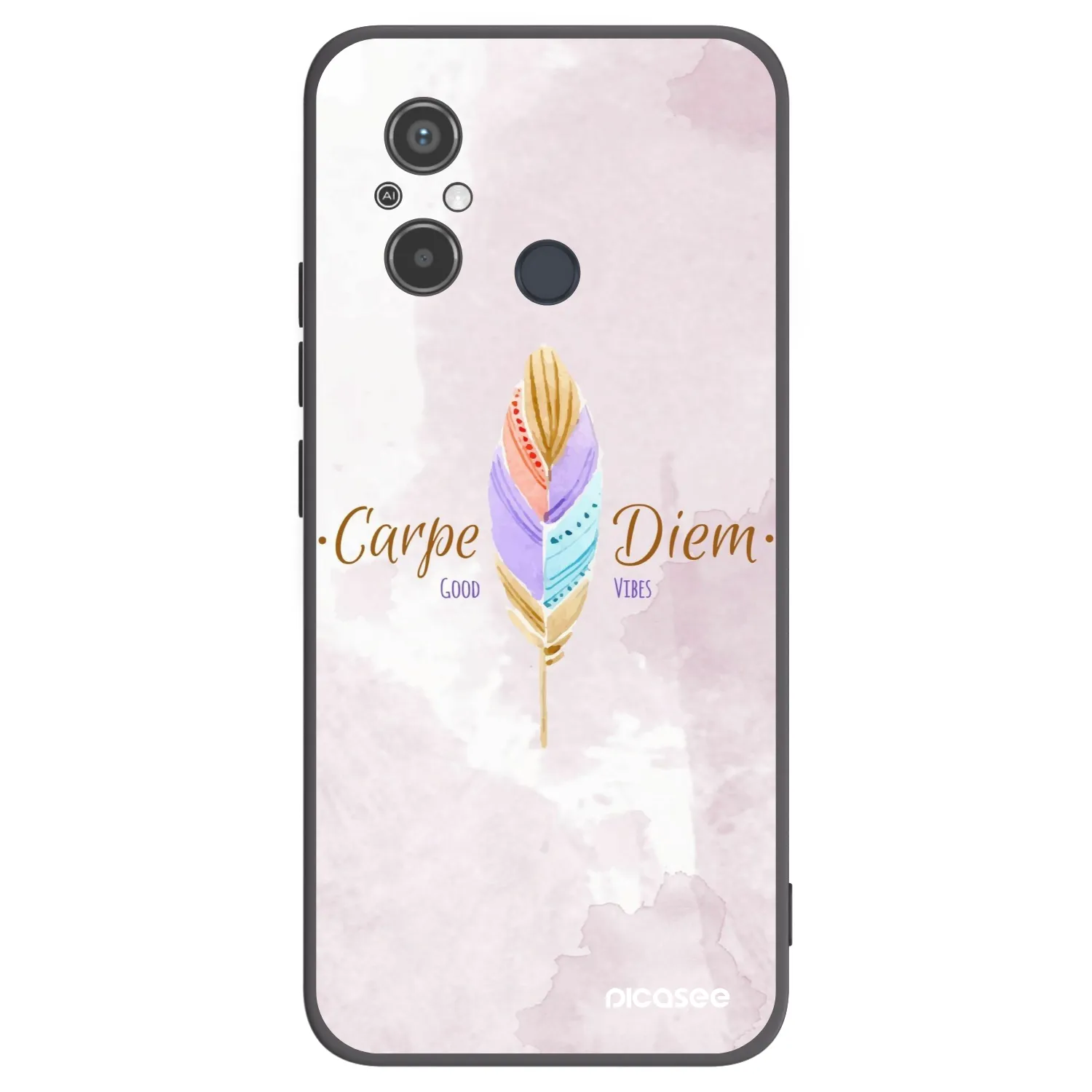 Picasee fekete szilikon tok az alábbi mobiltelefonokra Xiaomi Redmi 12C - Carpe Diem