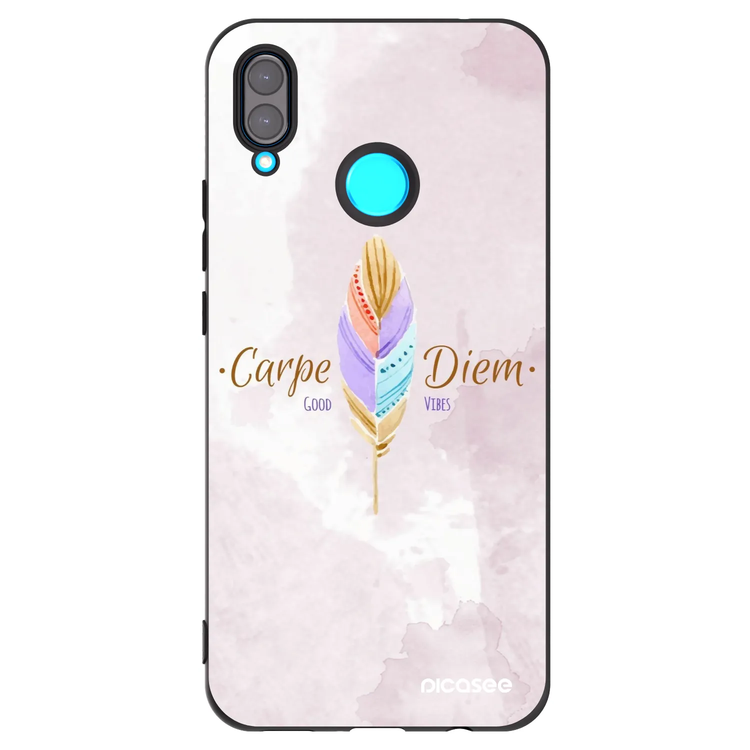 Picasee fekete szilikon tok az alábbi mobiltelefonokra Huawei Nova 3i - Carpe Diem