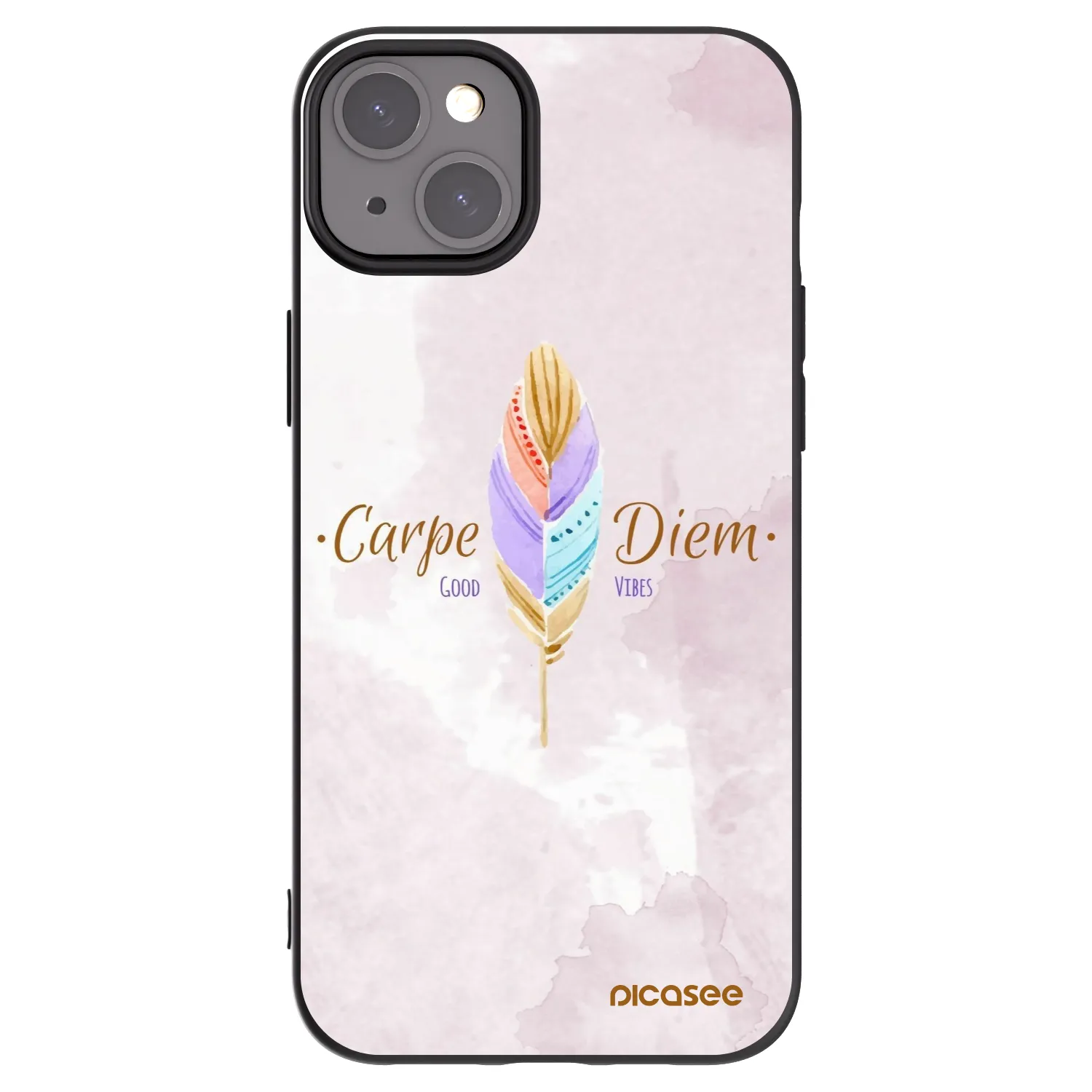 Picasee fekete szilikon tok az alábbi mobiltelefonokra Apple iPhone 15 Plus - Carpe Diem